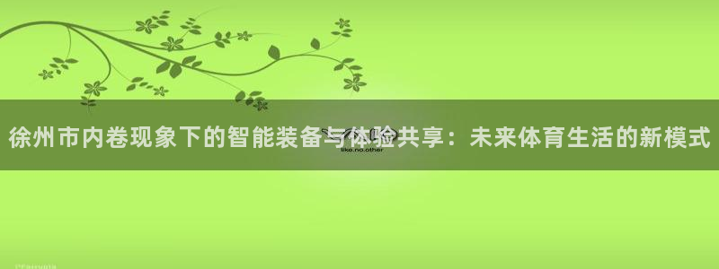 意昂4集团官网网址：徐州市内卷现象下的智能装备与体验共享：未